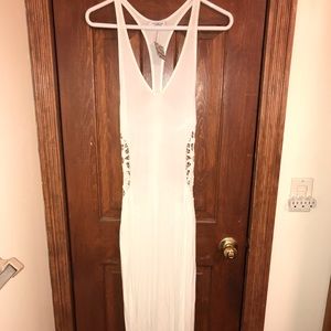 Urban Outfitters White Cut Out Maxi Dress